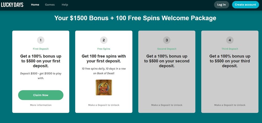 Lucky Days Casino Bonus