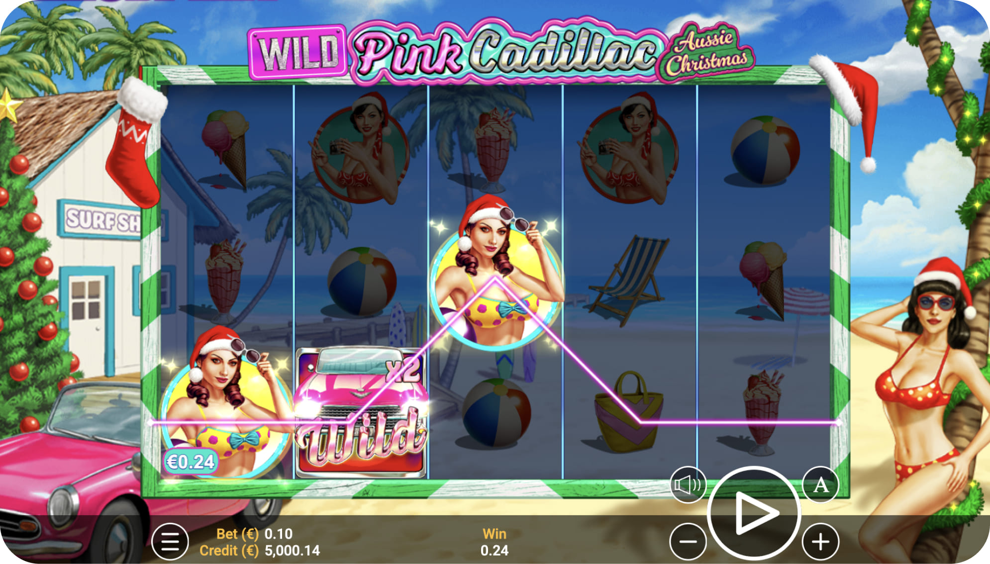 Wild Pink Cadillac Aussie Christmas games screenshots